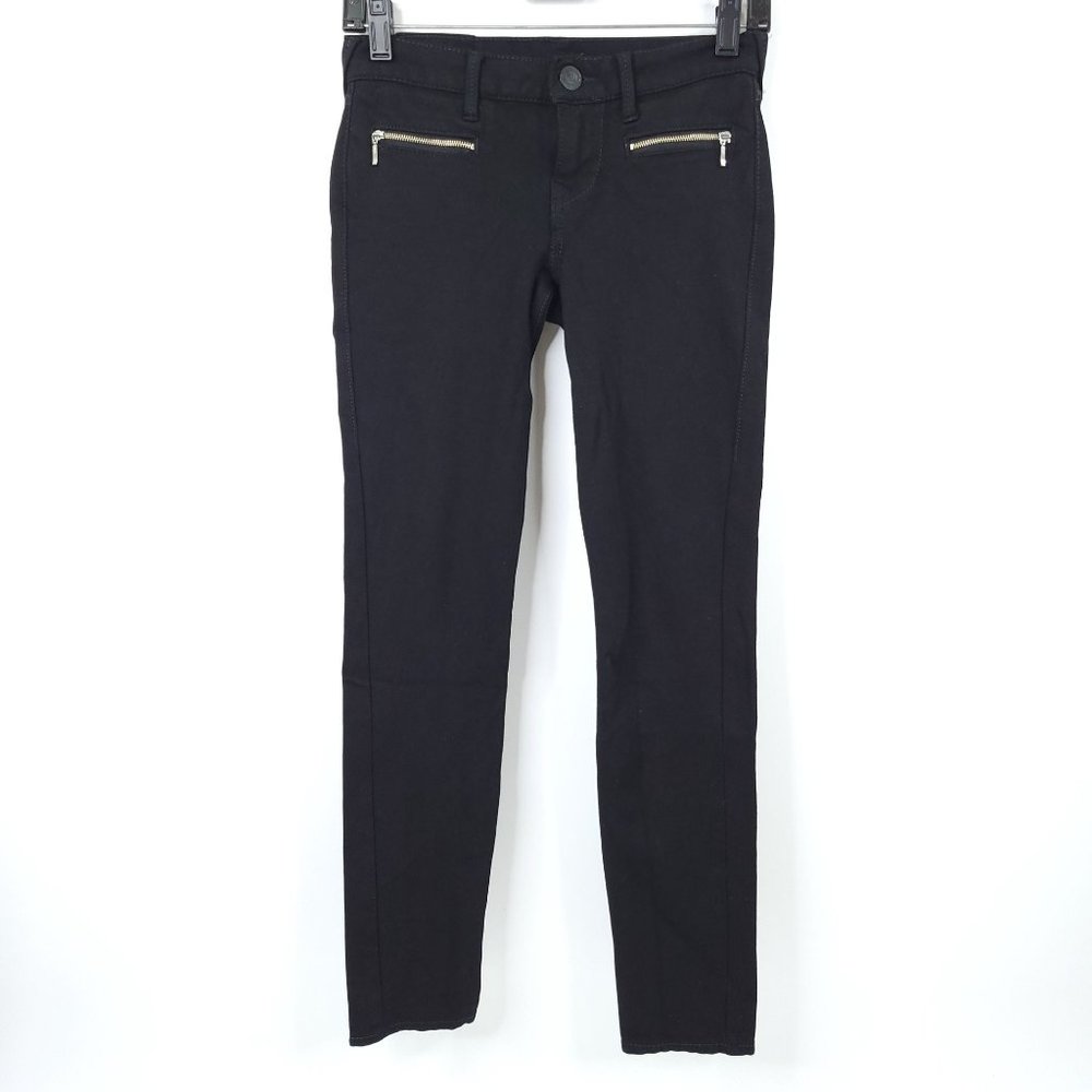 True Religion Women Jeans Edie Ponte Skinny Black Size 25 Stretch Zipper Pocket